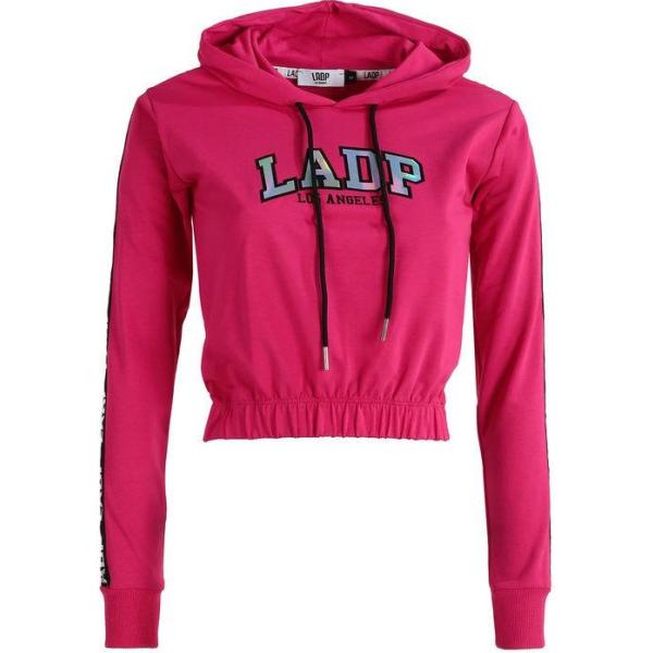 felpe con cappuccio Ladp rosa con stampe
