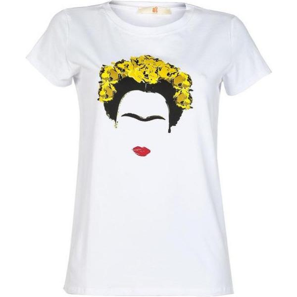 t-shirt Sofys Chic bianco con stampe