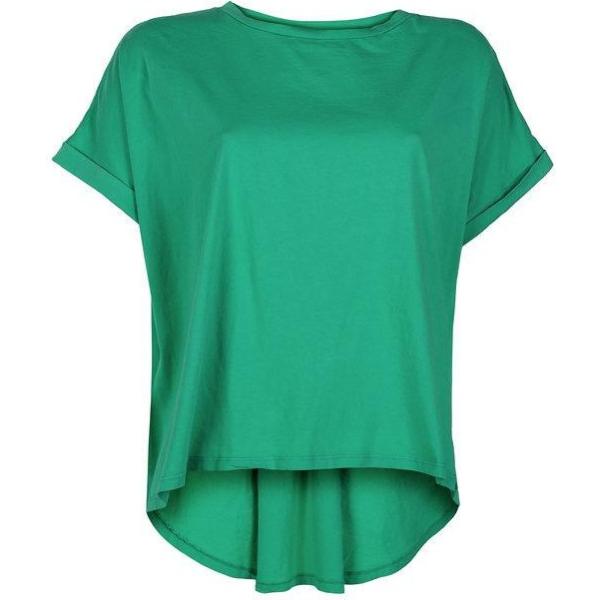 t-shirt Wendy Trendy verde tinta unita