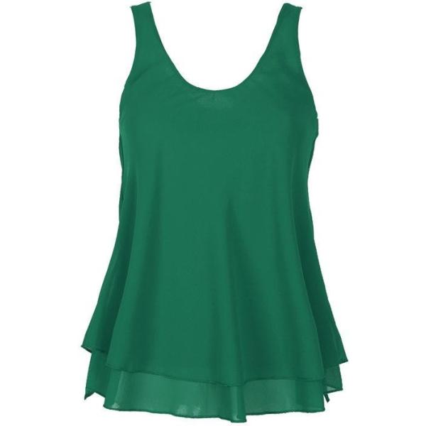 top Solada verde tinta unita