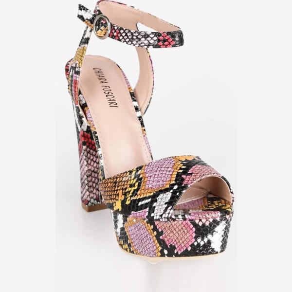 sandali in pelle Chiara Foscari marrone animalier