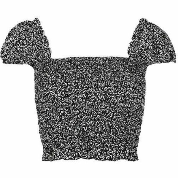 top Solada grigio con stampe
