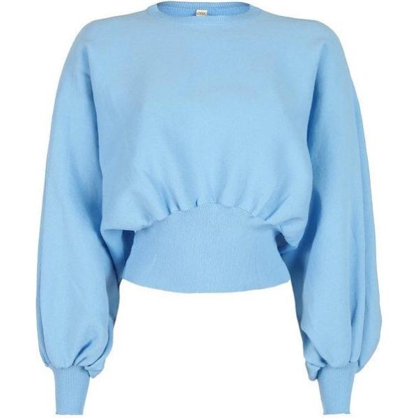 pullovers Cest Monique blu tinta unita