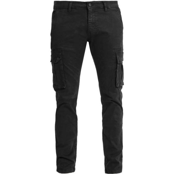 pantaloni cargo Jims nero tinta unita
