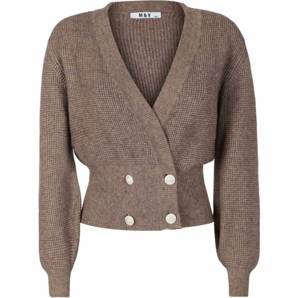 cardigans M & v marrone tinta unita