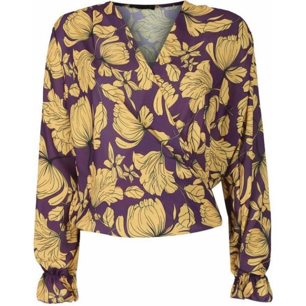 bluse Solada marrone con stampe