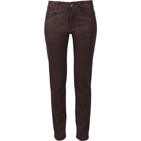 pantaloni Max & Liu marrone tinta unita