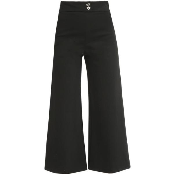 pantaloni culotte Made In Italy nero tinta unita
