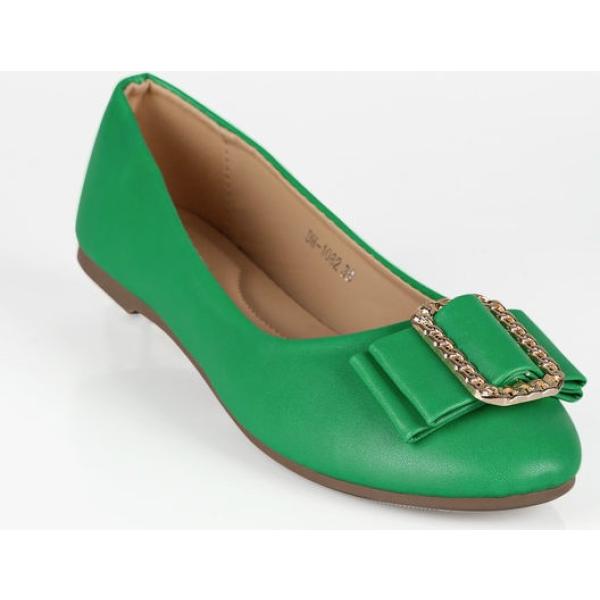 ballerine Abloom verde tinta unita