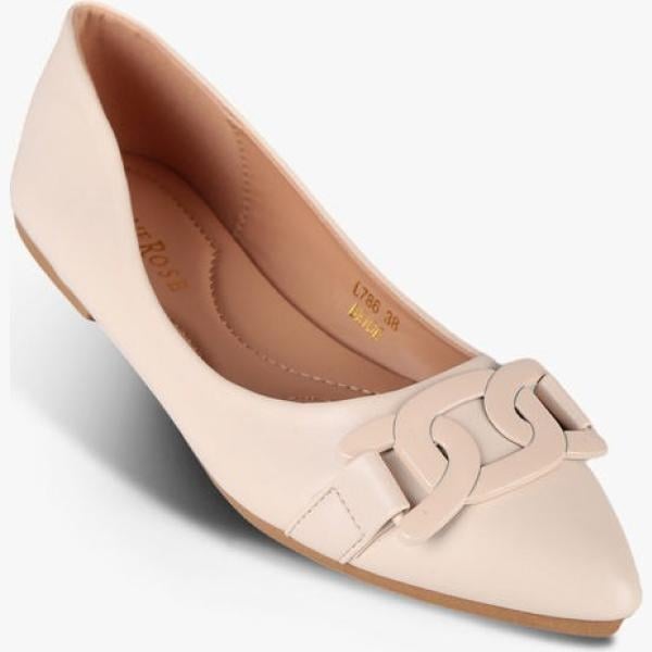 ballerine Dame Rose marrone tinta unita
