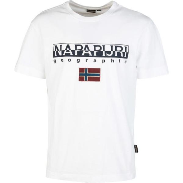 t-shirt Napapijri bianco con stampe