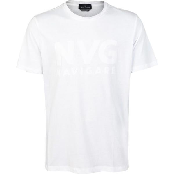 t-shirt Navigare bianco tinta unita
