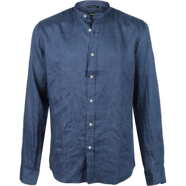 camicie Guy blu tinta unita