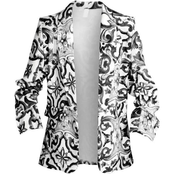 blazer Solada grigio con stampe