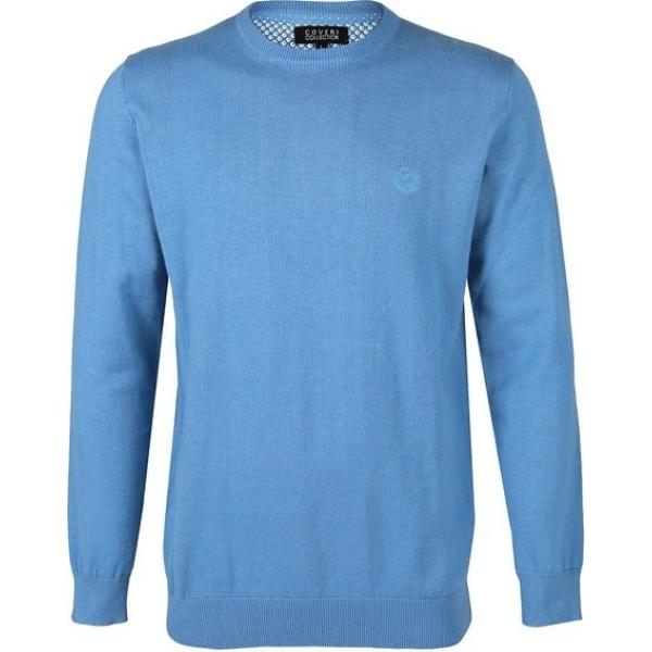 pullovers Coveri Collection blu tinta unita