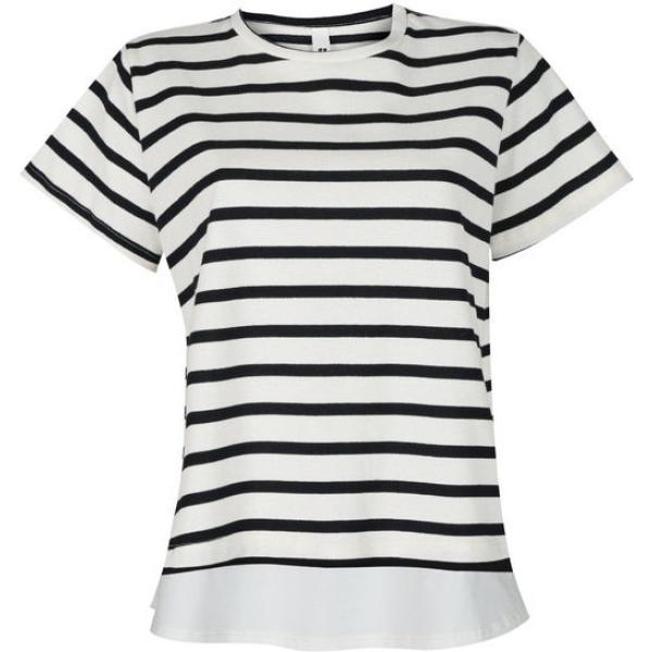 t-shirt Wendy Trendy bianco a righe