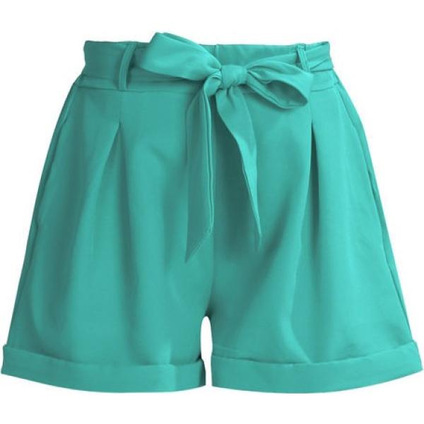 shorts Melitea verde tinta unita