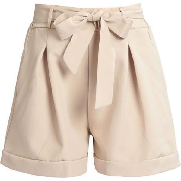shorts Melitea marrone tinta unita