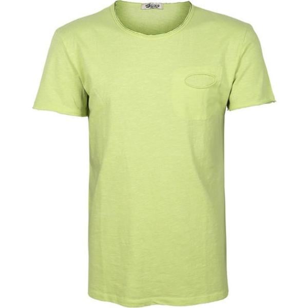 t-shirt Made In Italy verde tinta unita