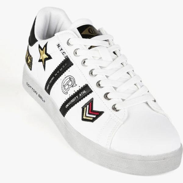 sneakers Cotton Belt bianco tinta unita