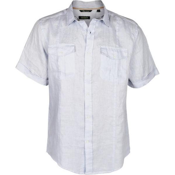 camicie a manica corta Guy grigio tinta unita