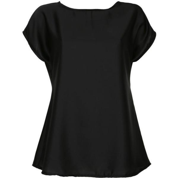bluse Floria nero tinta unita