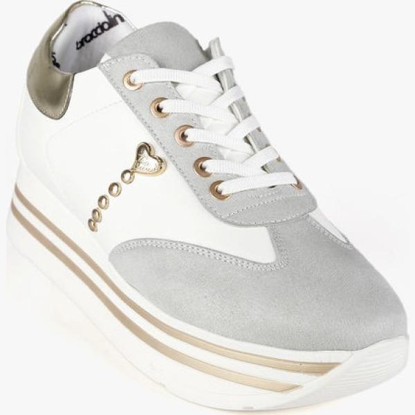 sneakers Braccialini grigio con stampe
