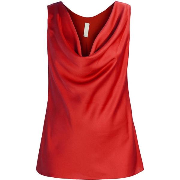 top Solada rosso tinta unita