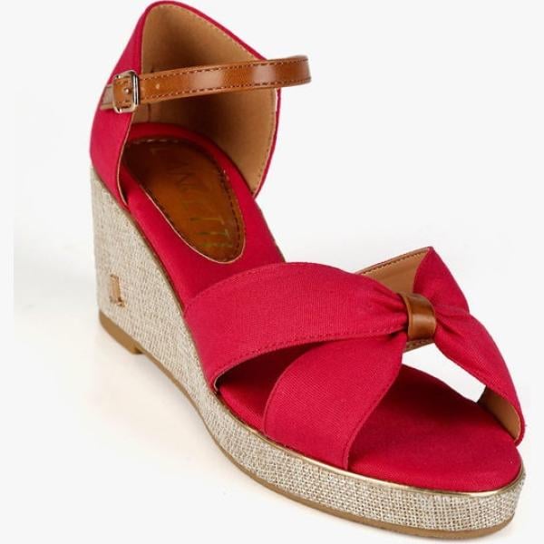 sandali col tacco Lancetti rosso tinta unita