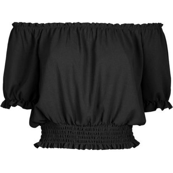 top Solada nero tinta unita