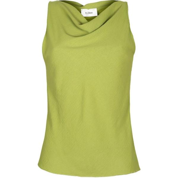 top Floria verde tinta unita