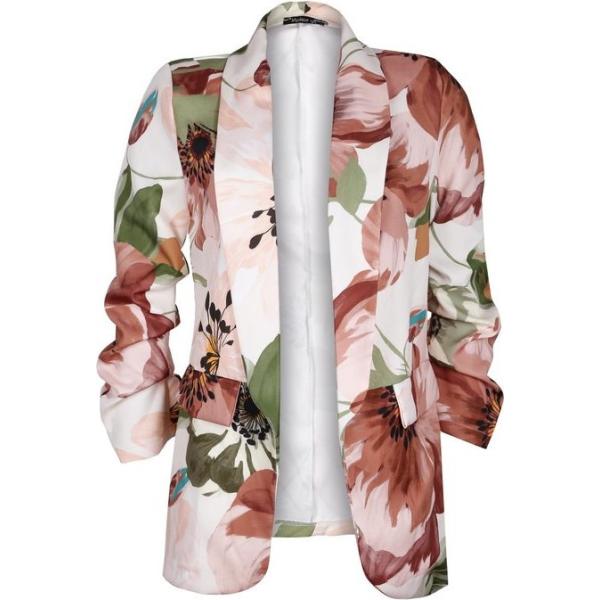 blazer Melitea grigio con stampe