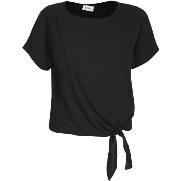 bluse Floria nero tinta unita