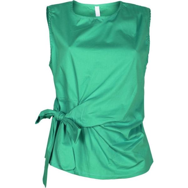 top Solada verde tinta unita