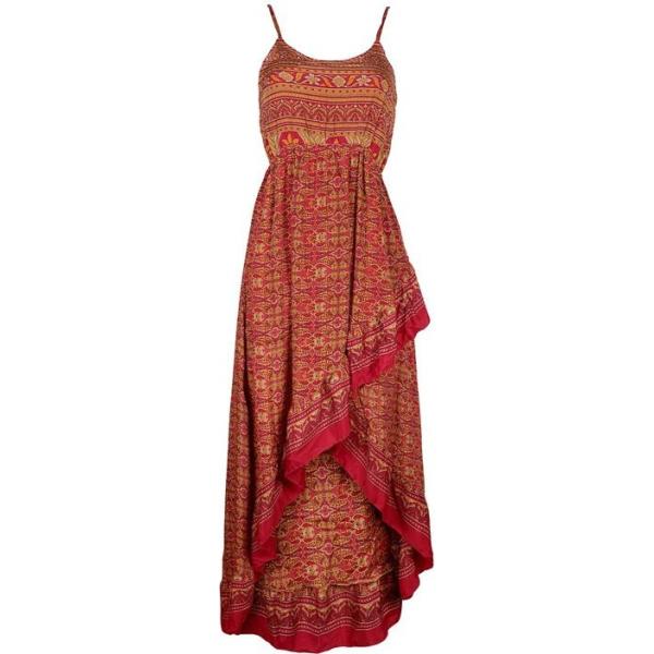 vestiti asimmetrici Bohoo Fashion rosso con stampe