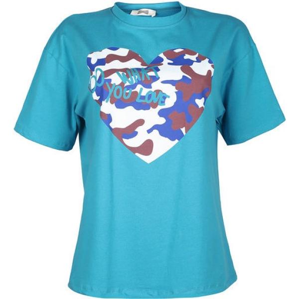 t-shirt Mihos blu con stampe