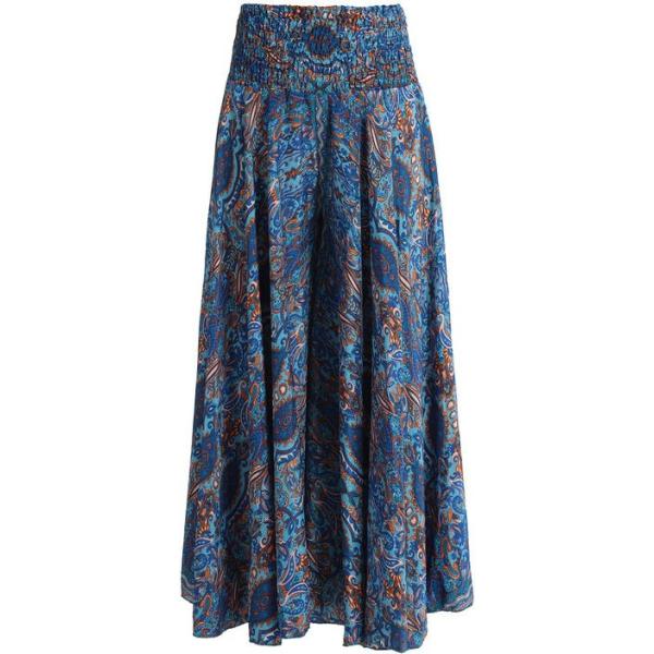 pantaloni Bohoo Fashion blu con stampe