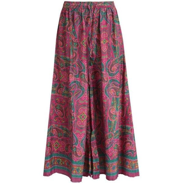 pantaloni Bohoo Fashion marrone con stampe