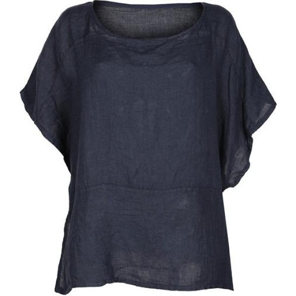 bluse Daystar blu tinta unita