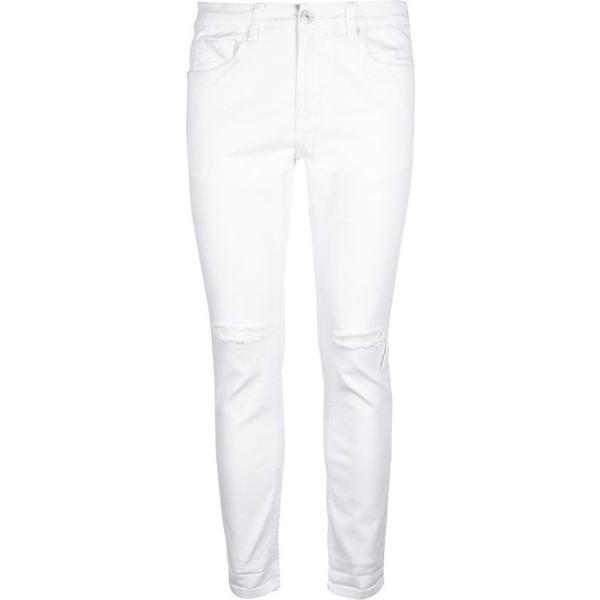 jeans strappati Max Tre bianco tinta unita