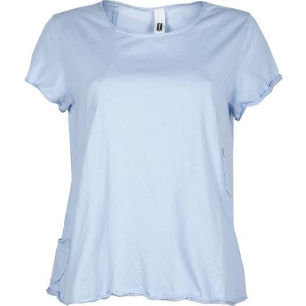 t-shirt Wendy Trendy blu tinta unita