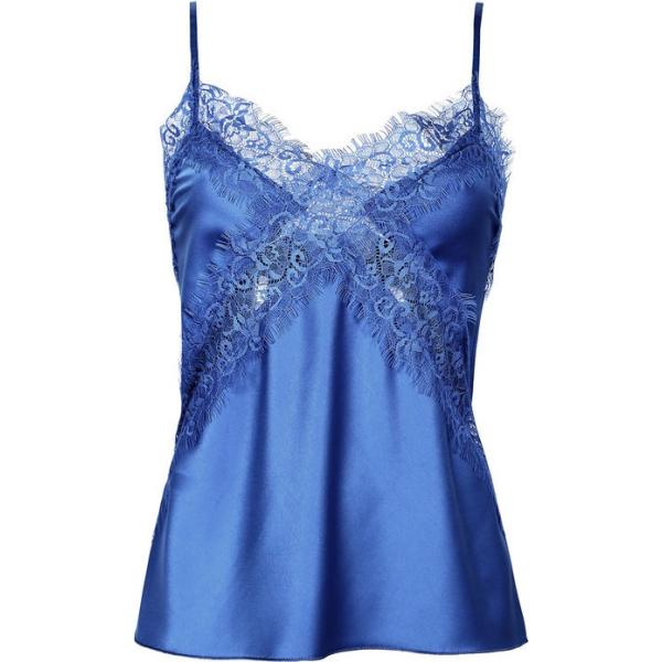 top Vanita blu tinta unita