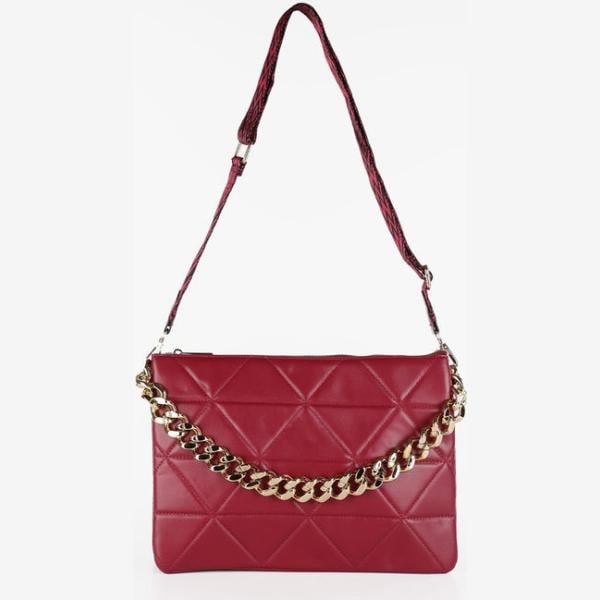 pochette Solada rosso tinta unita