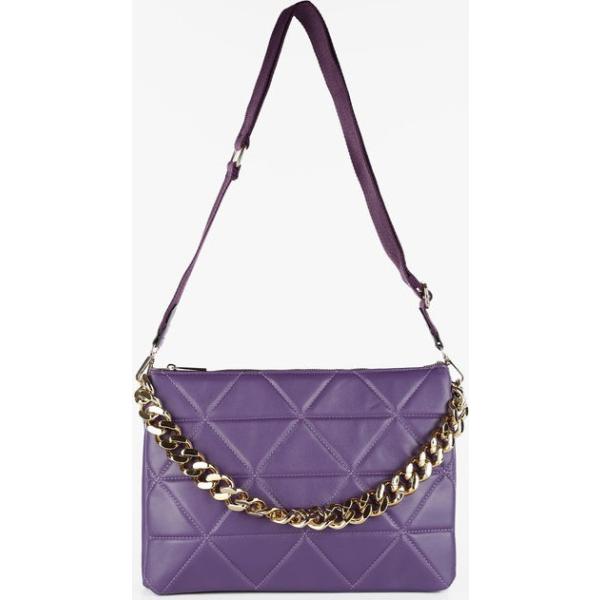 pochette Solada viola tinta unita