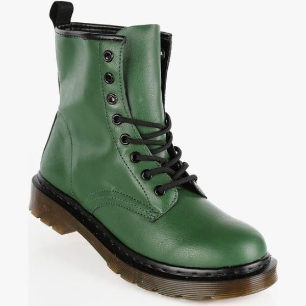 anfibi Martin Pescatore verde tinta unita