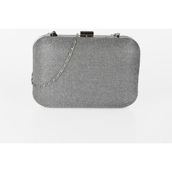 pochette Solada grigio tinta unita
