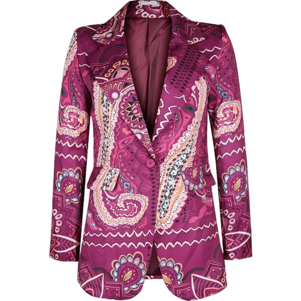blazer Vanita viola con stampe