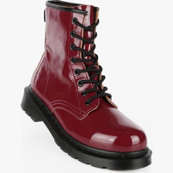 anfibi Martin Pescatore rosso tinta unita