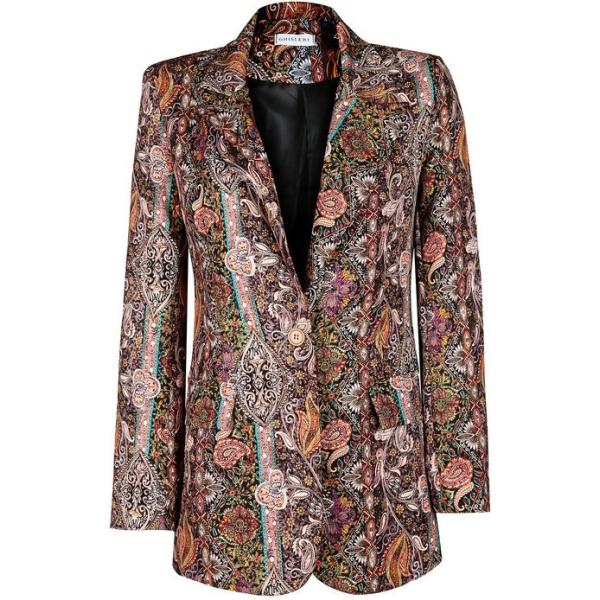 blazer Ghisleri marrone con stampe