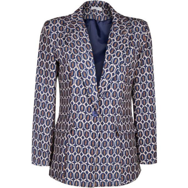 blazer Ghisleri blu con stampe
